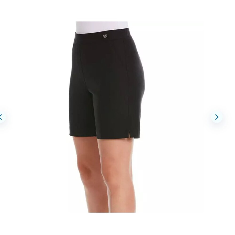 Rafaella Ladies Stretch Bermuda Black Shorts Size 14 New - Picture 11 of 11